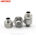 Hengko Medical Grado de acero inoxidable 316 316L Bronce 0.2-100 Micrones Filtro de aire de oxígeno HEPA para dispositivos de admisión de oxígeno médico